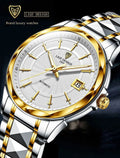 Swiss mechanism Automatic Men Mechanical Watch Luxury Steel chain 50m Waterproof Business Watch Men Watches